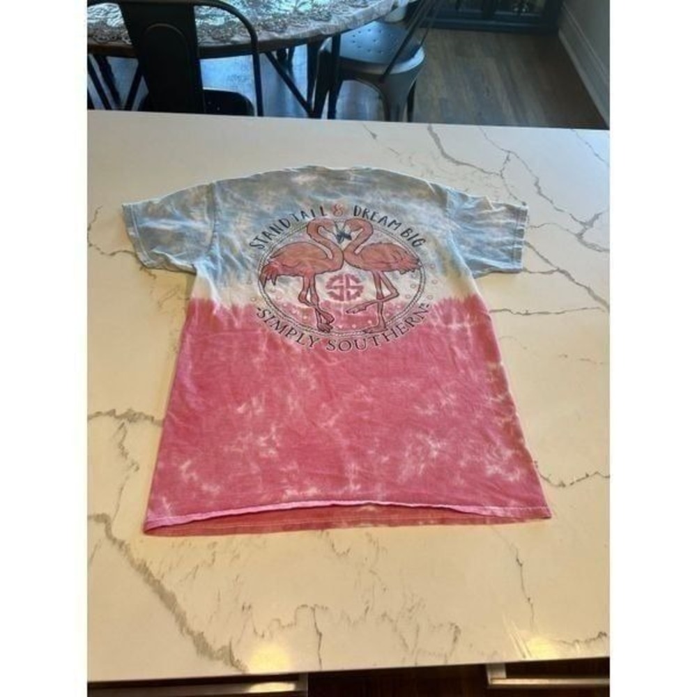 Woman, simply southern tie-dye shirt, medium